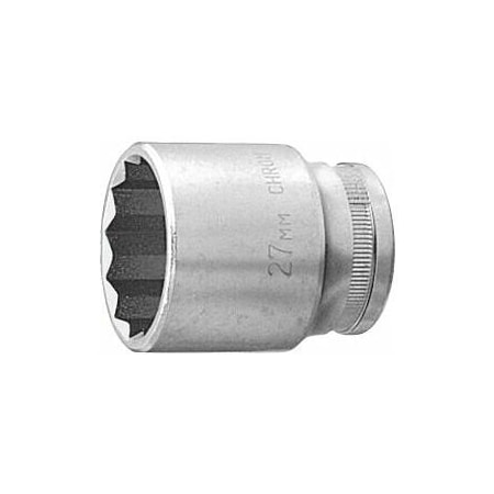 Holex 1/2 inch Drive Socket, 12 pt, 11mm 642120 11